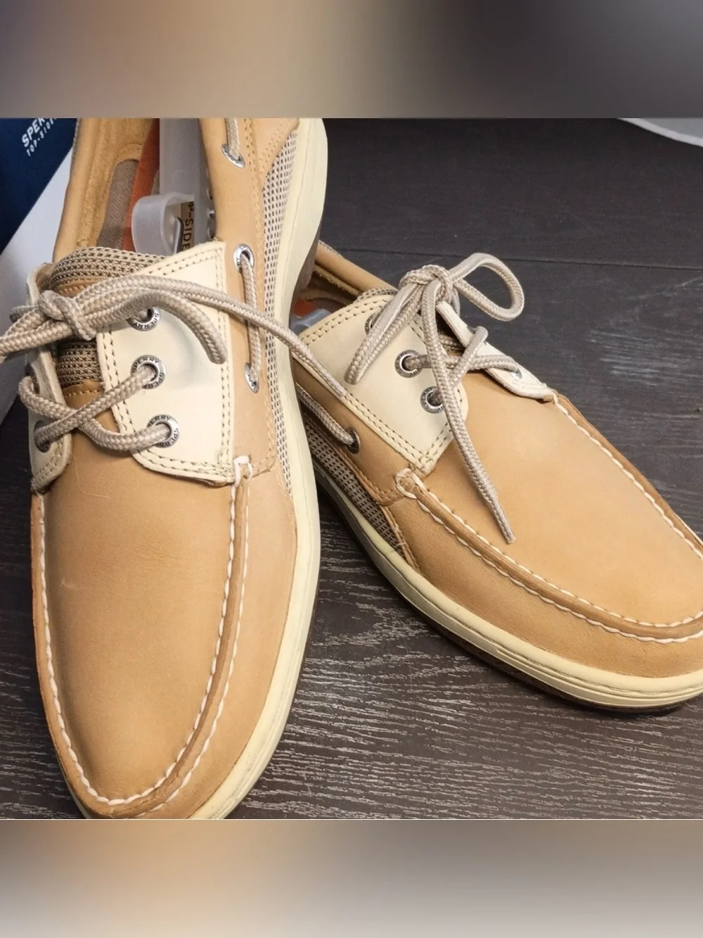 Sperry Billfish Boat Shoes in Tan and Beige
